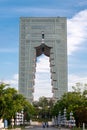 Legendary nine-story pagoda of Hwangnyongsa Temple, seokoram Royalty Free Stock Photo