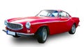 Legendary Swedish sports car Volvo P1800. White background