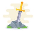 the legendary sword in the stone.