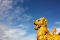 legendary Thai lion statue of the Himalayan forest Royalty Free Stock Photo