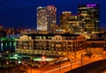 The Legg Mason Building and others during twilight from Federal