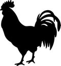 leghorn Black Silhouette Generative Ai