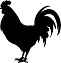 leghorn Black Silhouette Generative Ai