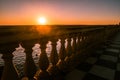 Leghorn Livorno, Tuscany, Italy: promenade Mascagni Terrace at night Royalty Free Stock Photo