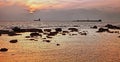 Leghorn Livorno, Tuscany, Italy: seascape at sunset of the Lig