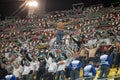 Legia Warsaw football fans cheering