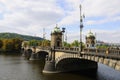 Legii Bridge in Prague Royalty Free Stock Photo