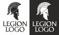 Legion logo. Stylish silhouette of a Greek ancient helmet