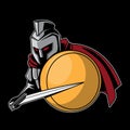 Legion Sword Warrior vector logo illustration Royalty Free Stock Photo