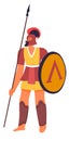 Legion warrior, Roman soldier with spear shield Royalty Free Stock Photo