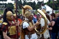 Legionaries at ancient romans historical parade Royalty Free Stock Photo