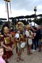 Legionaries at ancient romans historical parade Royalty Free Stock Photo