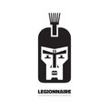 Legionnaire - vector logo concept illustration. Soldier logo sign. Warrior logo sign. Man face illustration.