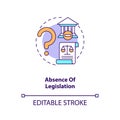 Legislation absence concept icon Royalty Free Stock Photo
