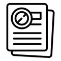 Legislation disclaimer icon outline vector. Legal document