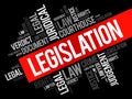 Legislation word cloud collage Royalty Free Stock Photo