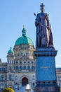 Legislative Buildiing Queen Statue Victoria Canada Royalty Free Stock Photo