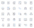Legitimate line icons collection. Trusrthy, Valid, Authentic, Reliable, Credible, Hst, Lawful vector and linear Royalty Free Stock Photo