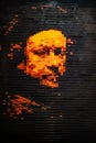 Copy of Rembrandt's self portrait. Made 100% of Lego Bricks. Copy of Rembrandt's self portrait Royalty Free Stock Photo