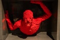 Human body in red. Made 100% of Lego Bricks. Royalty Free Stock Photo