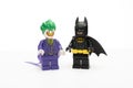 Lego batman and the joker side by side stock photography and images