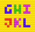 Lego blocks alphabet 2 Royalty Free Stock Photo