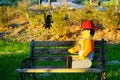 Lego boy and spider (Halloween decoration) at Legoland florida