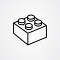 Children brick toys or building block icon vector illustration Royalty Free Stock Photo