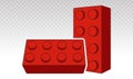 Lego brick block or piece line art vector icon for toy mobile app and websites