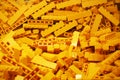 Yellow lego bricks` bowl in the main Bruxelles store Royalty Free Stock Photo