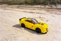 Lego Chevrolet Corvette Z06 on sand road