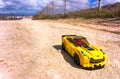 Lego Chevrolet Corvette Z06 on sandy road