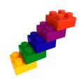 Lego color block stair