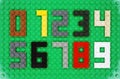 Lego Digits on Green Pattern