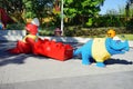 Lego Dinosaur and rino at Legoland florida