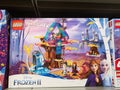LEGO Disney Princess 41164 Frozen II Enchanted Tree House in a shopping center on a shelf in the children`s toy department May