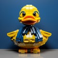 Luxurious Geometry: Lego Duck Portrait With Detailed Design