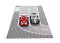 Lego Ferrari F14 T and McLaren Mercedes race cars