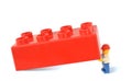 Lego minifigure in occupation of worker Royalty Free Stock Photo