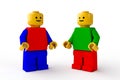 LEGO figures, two toys male characters Royalty Free Stock Photo