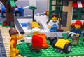 Lego house and and its inhabitants Royalty Free Stock Photo