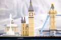 Lego London. This set features the National Gallery, Nelson Column, Big Ben and Tower Bridge. Lego Architecture Skyline Collection