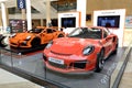 The Lego-made Porsche GT 3RS and Porsche 911 GT 3RS sportscar is on Dubai Motor Show 2017