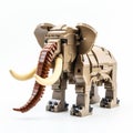 Lego Mastodon: Majestic Animal Model With Earth Tones