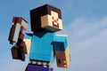 Lego Minecraft large figure of main character Steve with his pickaxe.