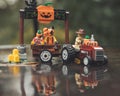 Lego minifigures dressed for halloween ready for treat or trick