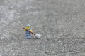 Lego minifigures series 15 janitor minifigure cleaning the street