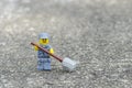 Lego minifigures series 15 janitor minifigure cleaning the street