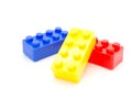 Lego Plastic building blocks on white Royalty Free Stock Photo