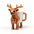 Lego Toy Build Deer Cup - Photorealistic 3d Engraved Design